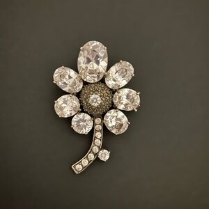 Sterling Silver Floral Brooch Pendant
